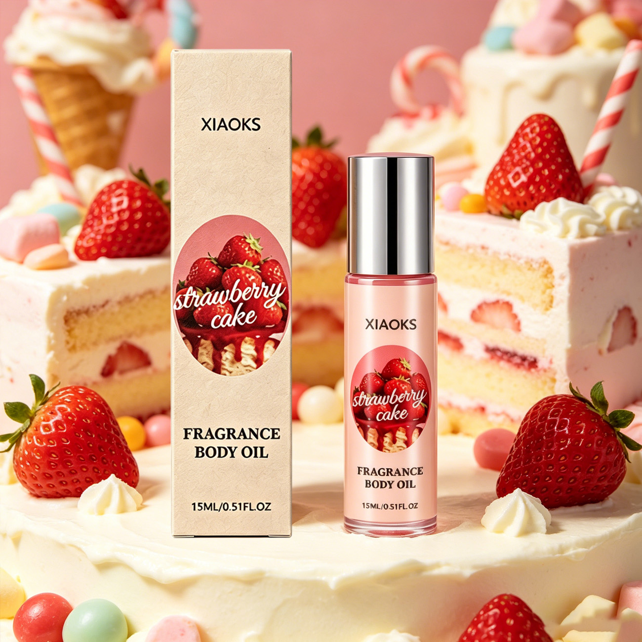 Misting Bottle Fine - 1 Frasco de Perfume Roll-On Doce